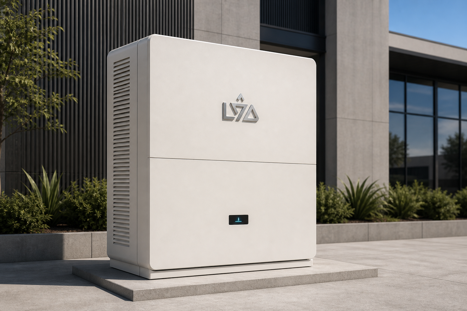 LYD Hyperpack 1 — single 1 MW utility-scale battery cabinet on outdoor pad