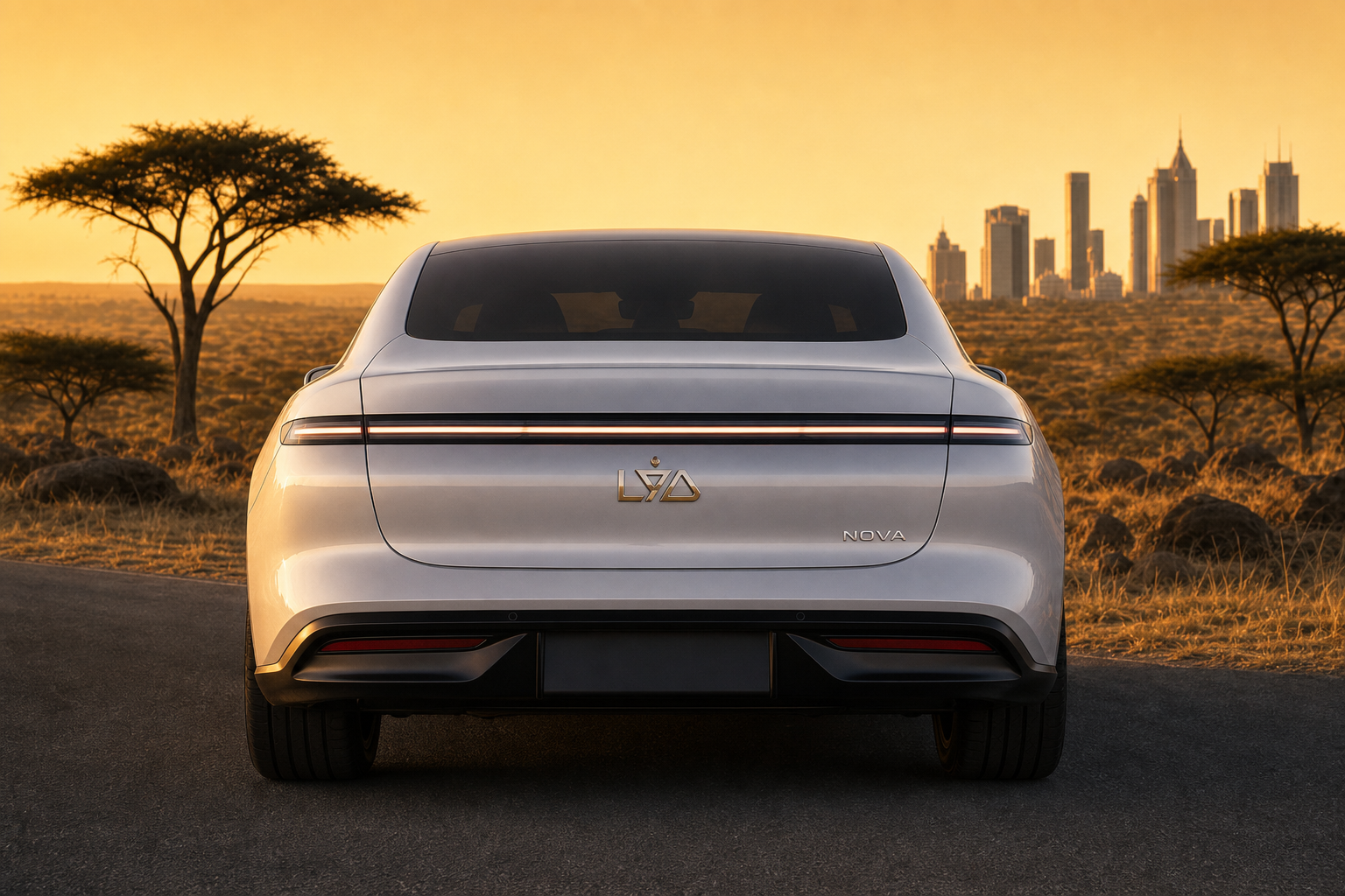 LYD Nova — rear with full-width LED light bar