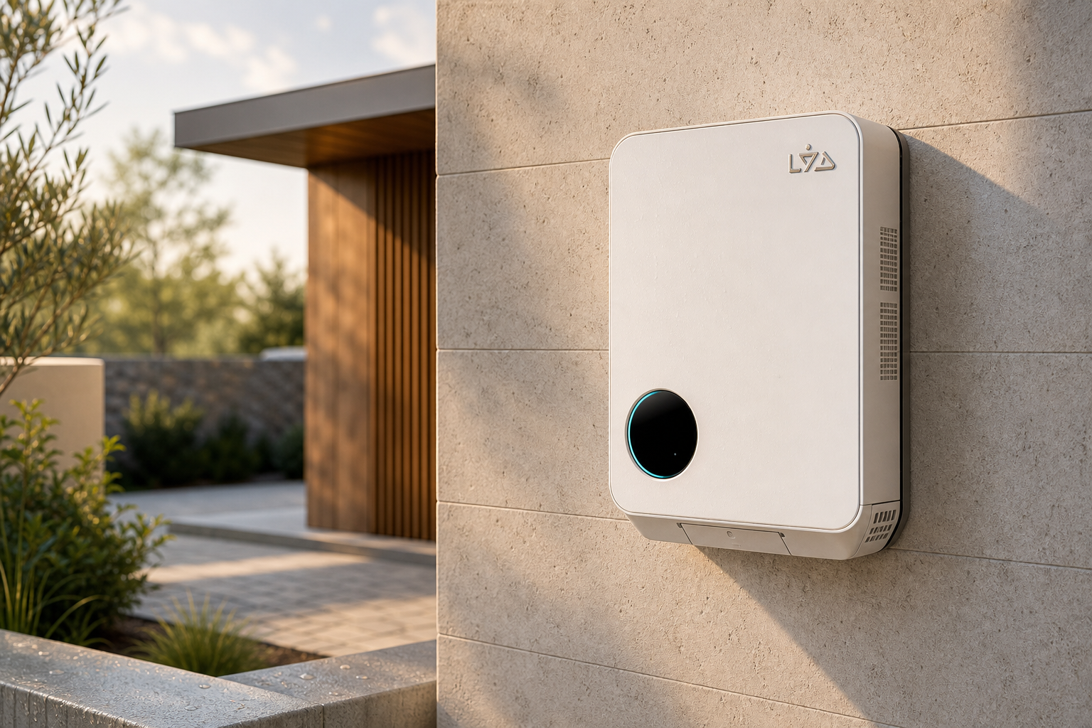 LYD Orbit IP66 outdoor installation on an exterior wall